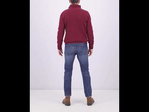 Barbour Men's Nelson Essential Jumper#Burgundy