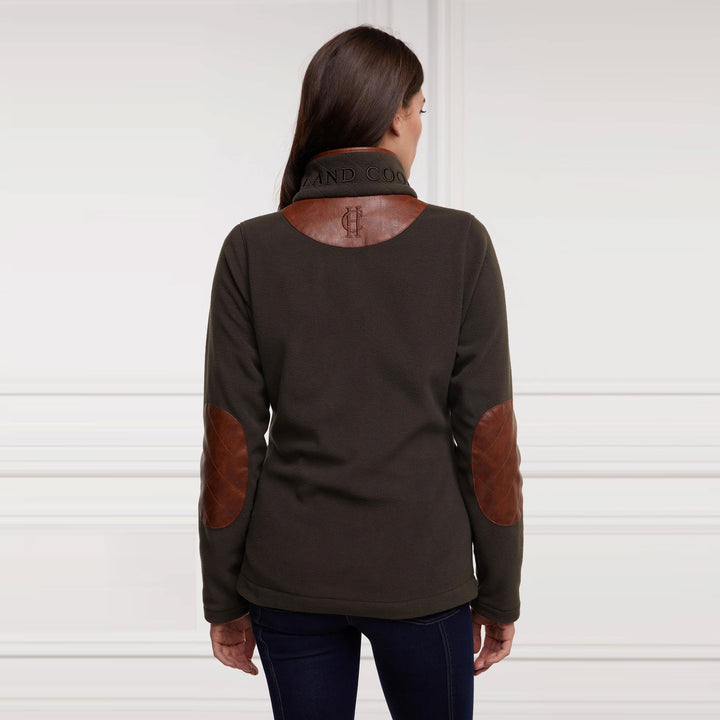 Holland Cooper Ladies Country Fleece Jacket Khaki#Khaki