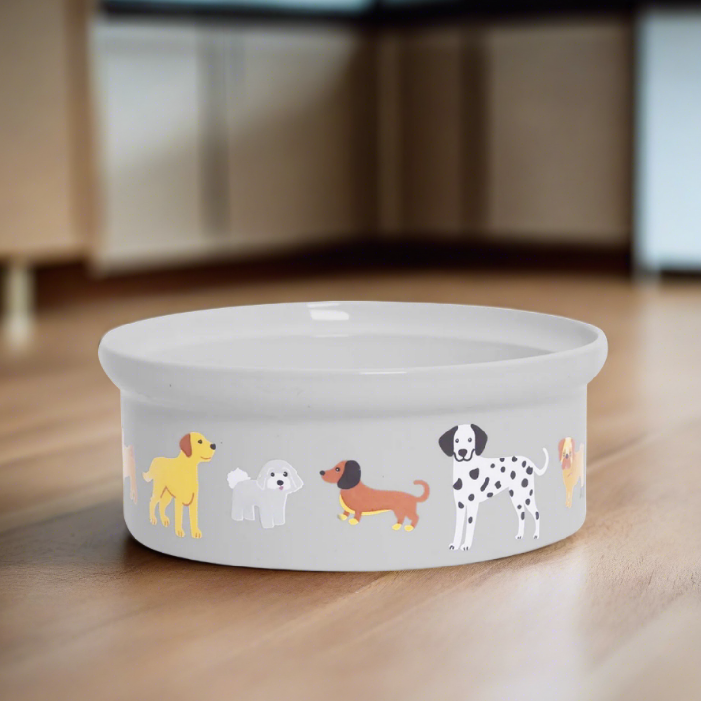 Smart Choice Ceramic Dog Print Pet Bow