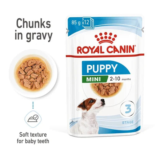 Royal Canin Puppy Mini Chunks In Gravy Wet Pet Food For Dogs