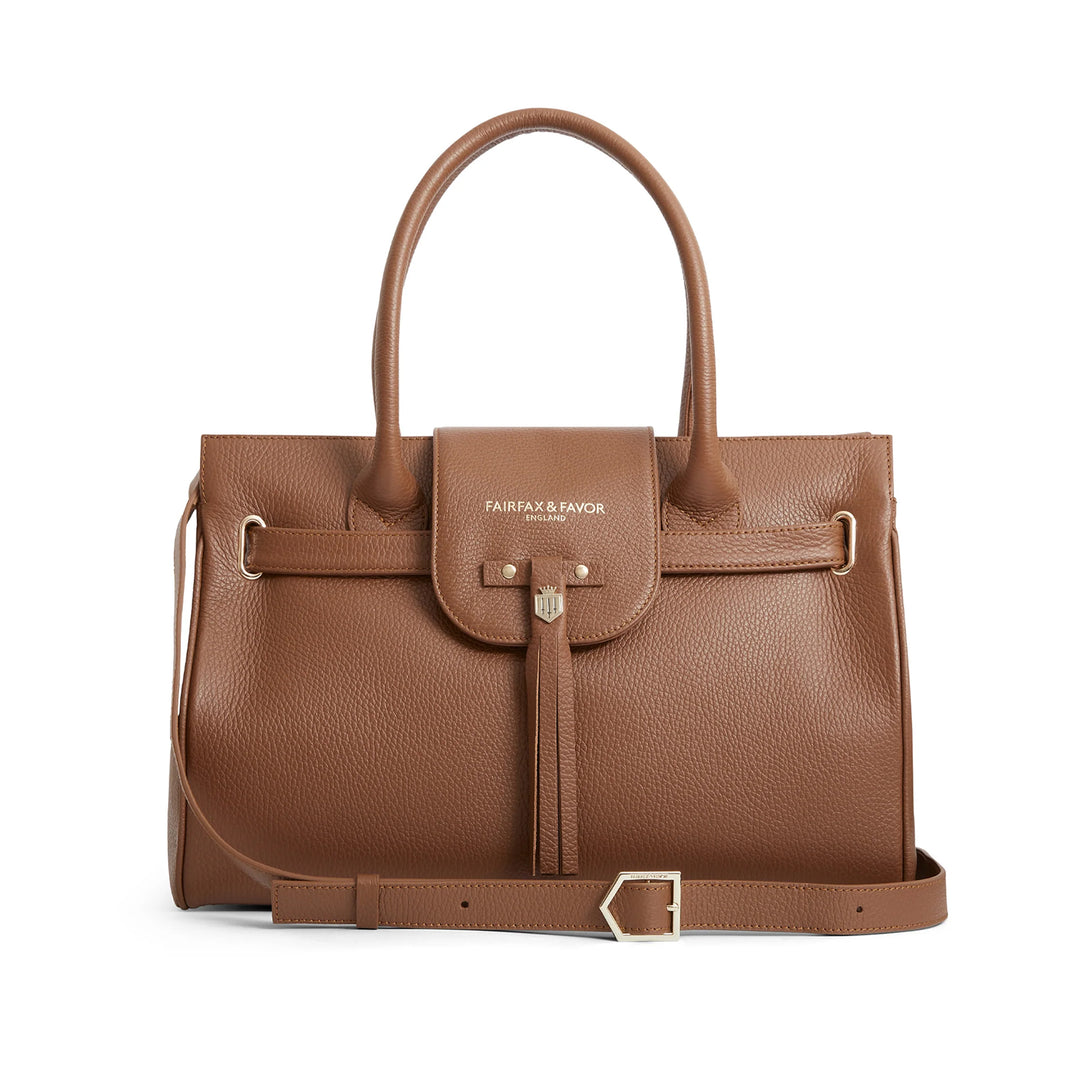Fairfax & Favor Ladies Windsor Pebbled Tan Leather Handbag