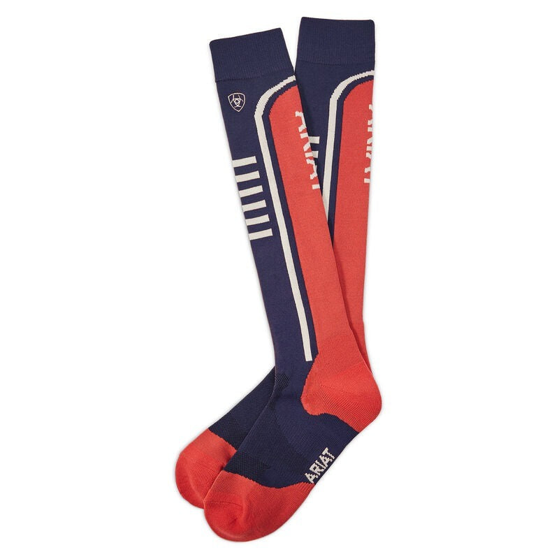 The Ariat Tek Slimline Performance Socks in Navy#Navy