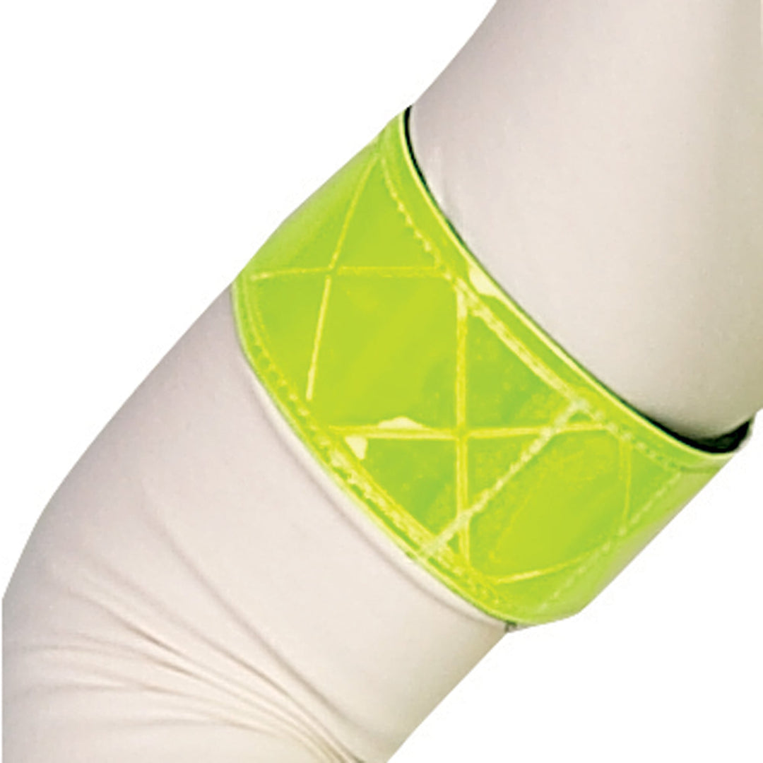 The HyViz Rider Elasticated Arm/Leg Band in Yellow#Yellow