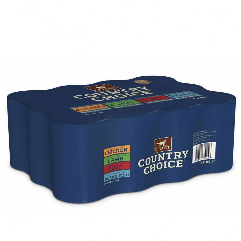 Gelert Country Choice Mixed Cat Food (12x400g Tins) 12 x 400g