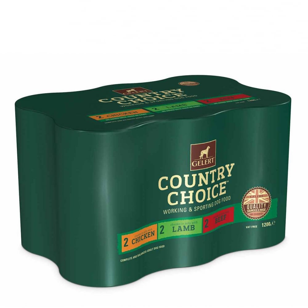 Gelert Country Choice Mixed Variety Dog Food Tins (6x1200g) 6 x 1200g