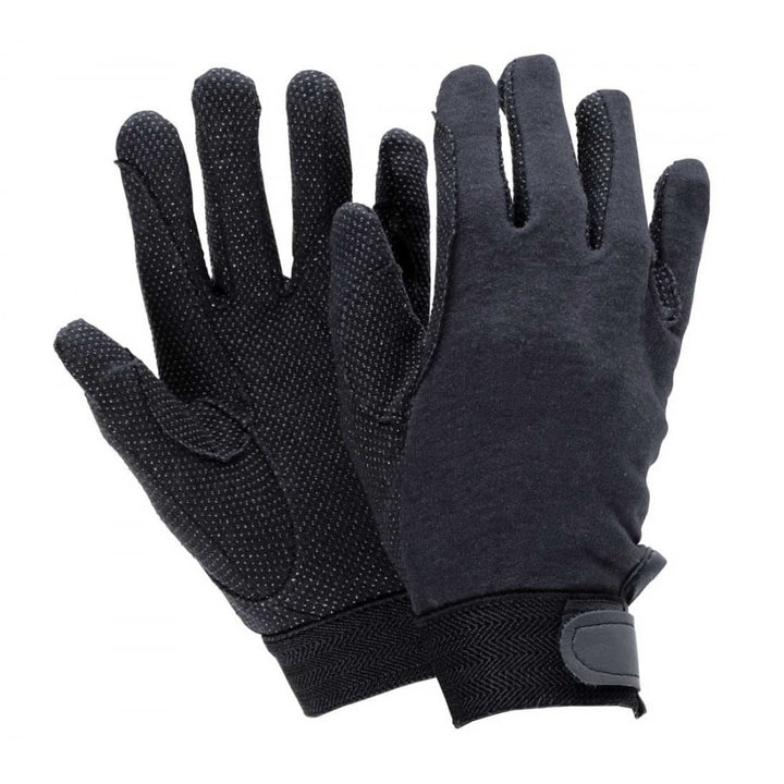 The Dublin Child's Track Riding Gloves in Black#Black