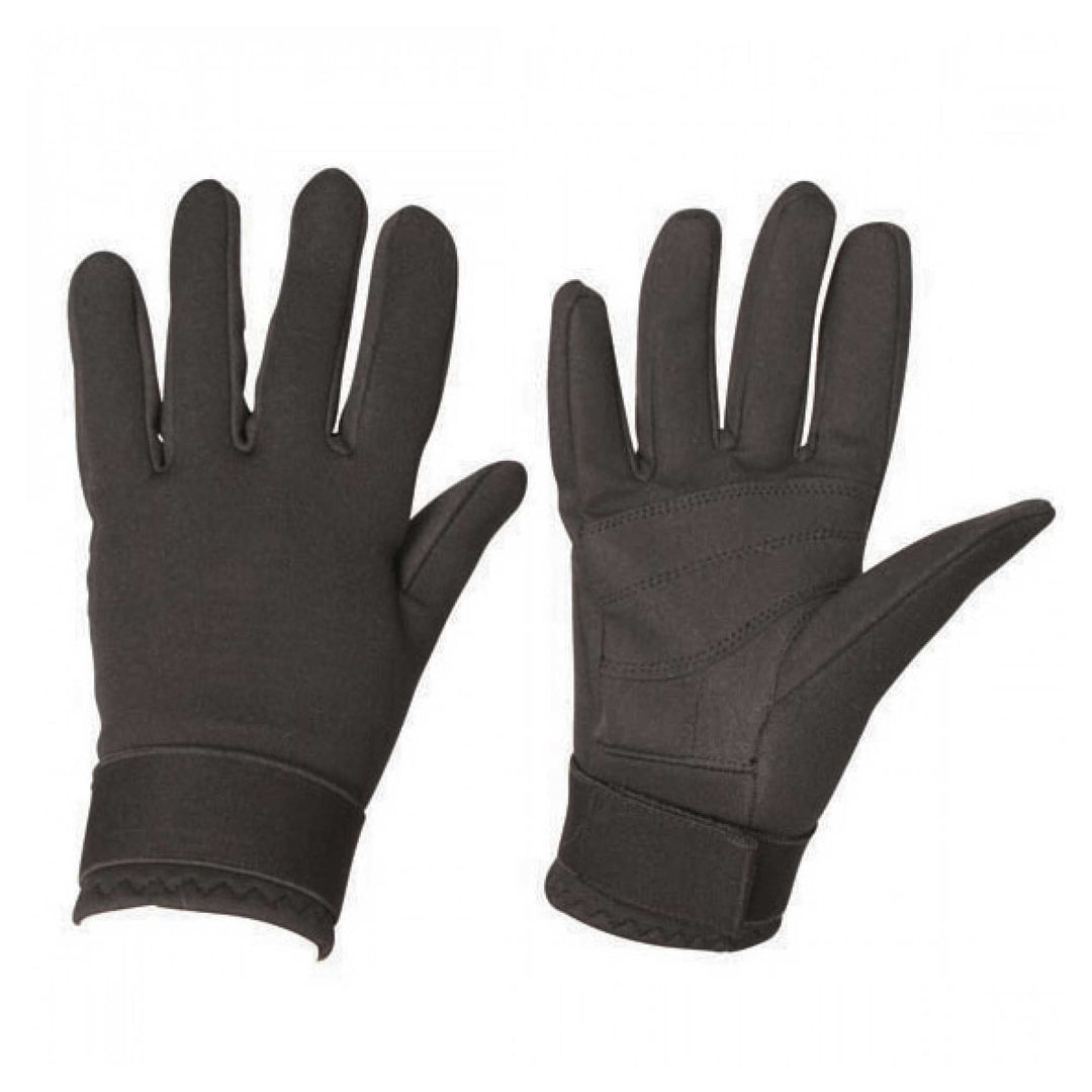 The Dublin Everyday Neoprene Riding Gloves in Black#Black