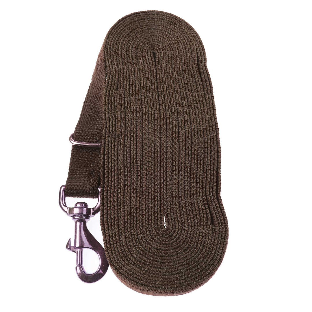 The Kincade 8 Metre Cotton Lunge Rein in Brown#Brown