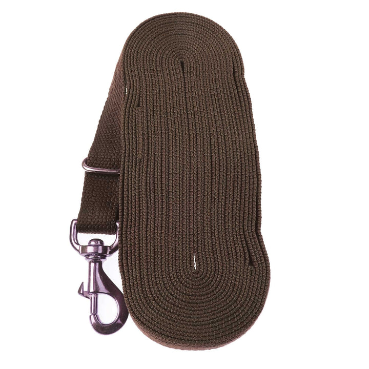 The Kincade 8 Metre Cotton Lunge Rein in Brown#Brown
