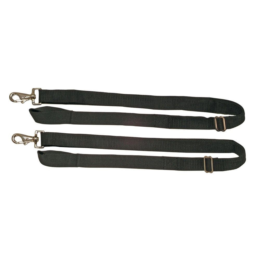 The Weatherbeeta Pair of PP Elastic Leg Straps in Black#Black