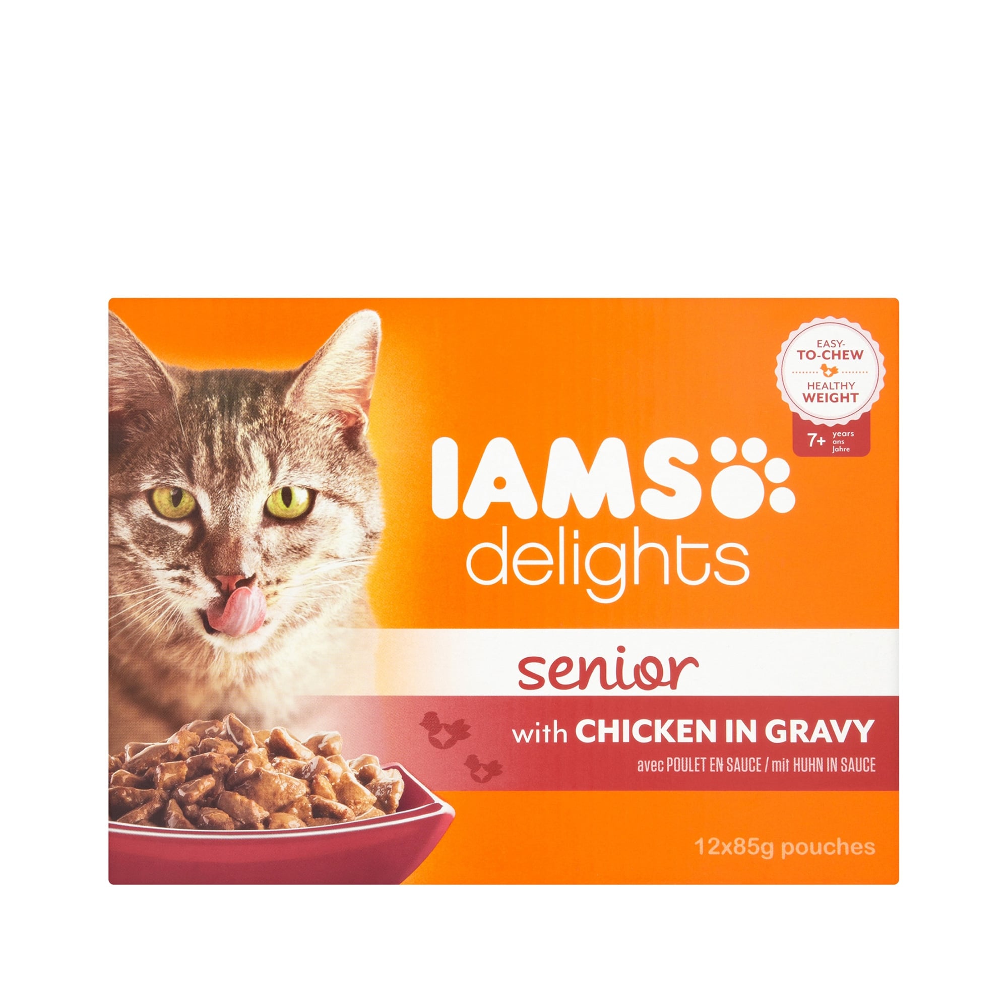 Iams Senior Delights Cat Food in Gravy (12x85g Pouches) Millbry Hill