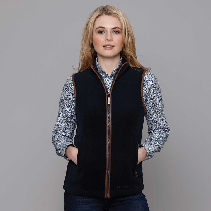 Schoffel Ladies Lyndon Fleece Gilet#Navy