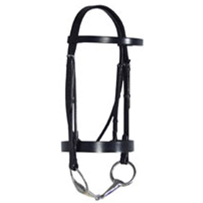 The Ascot Plain Leather Bridle in Black#Black