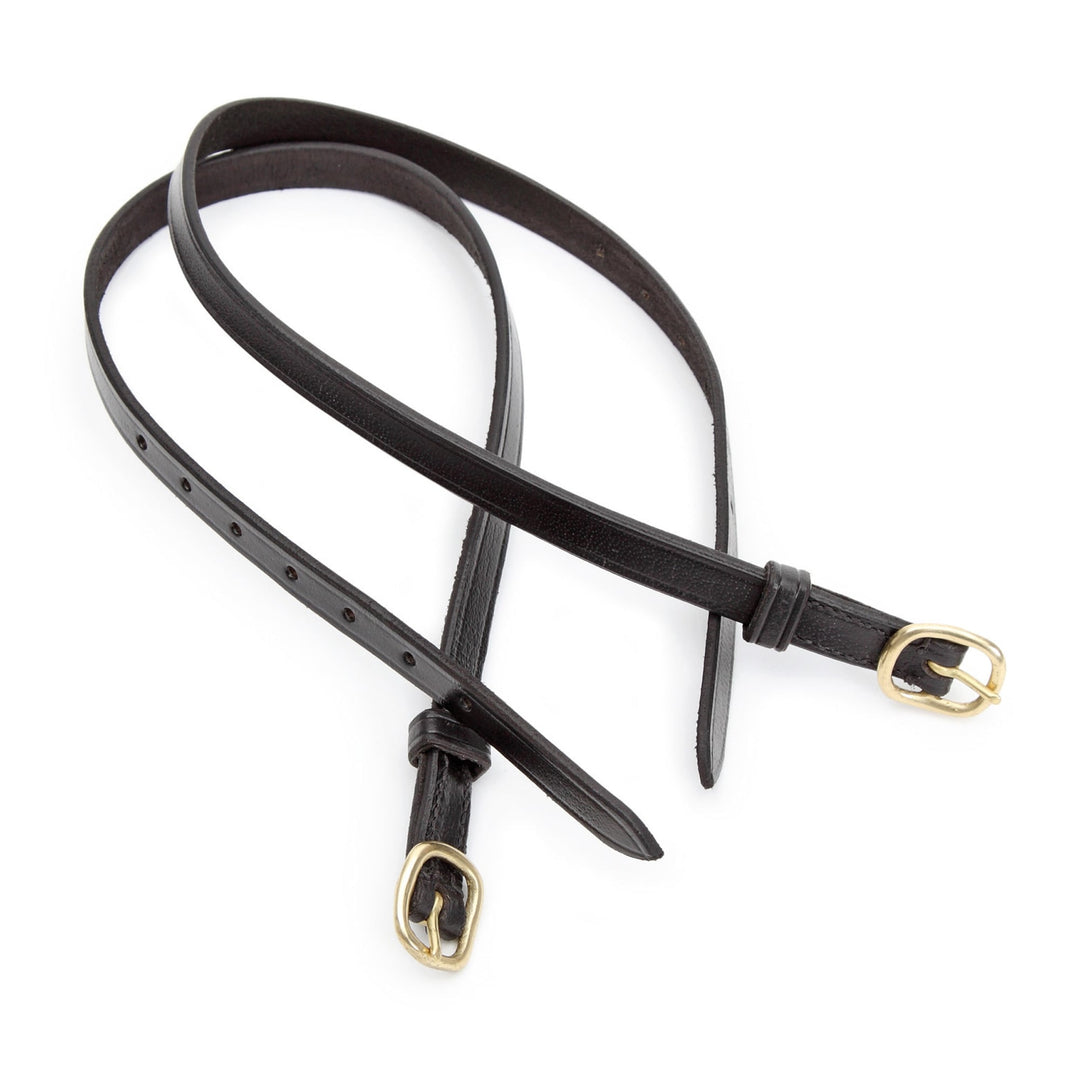The Shires Adults Leather Spur Strap in Black#Black