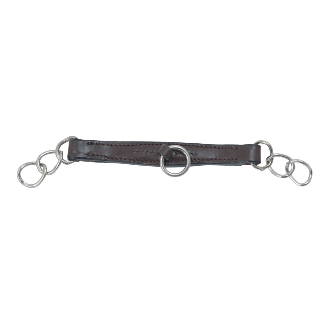 The Shires Leather Curb Chain in Black#Black