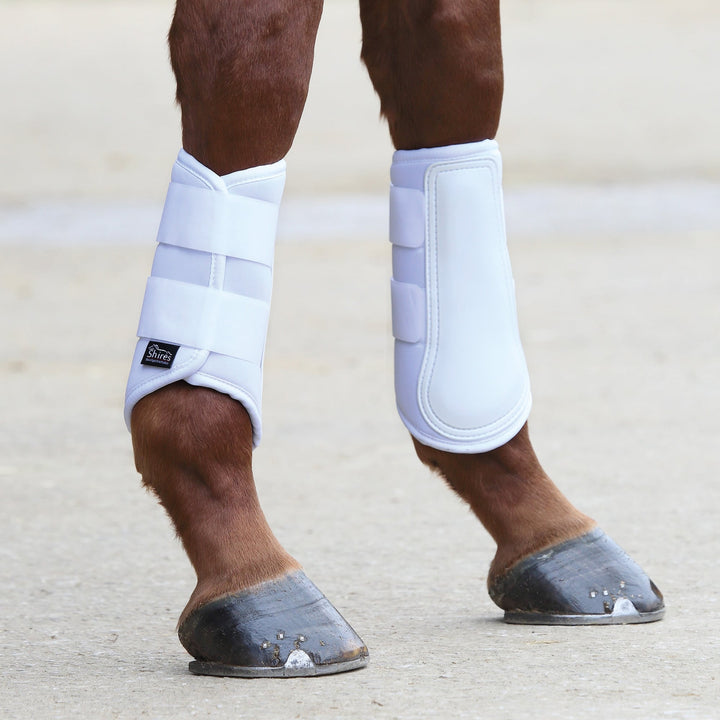 The Shires Arma Neoprene Brushing Boots in White#White