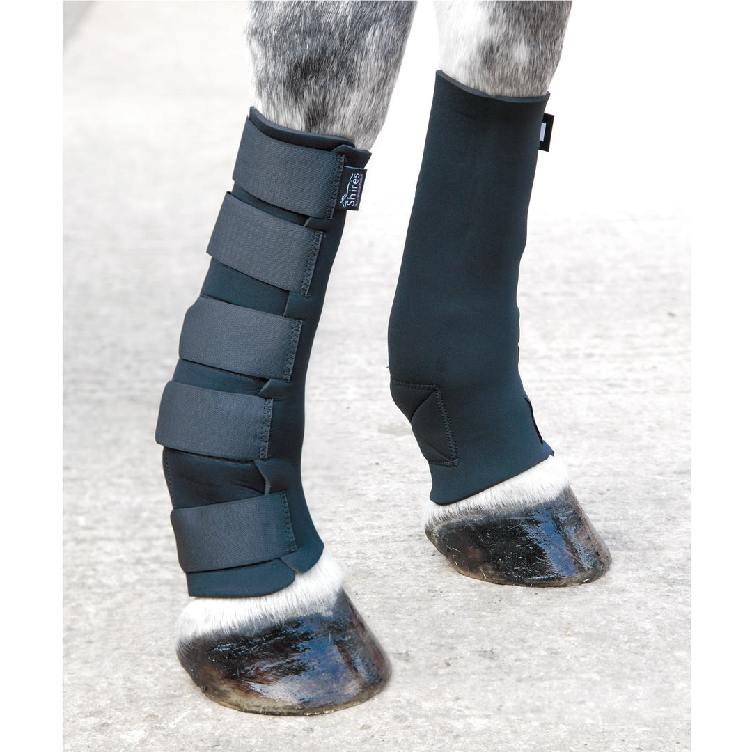 The Shires Mud Socks Equine Turnout Boots in Black#Black
