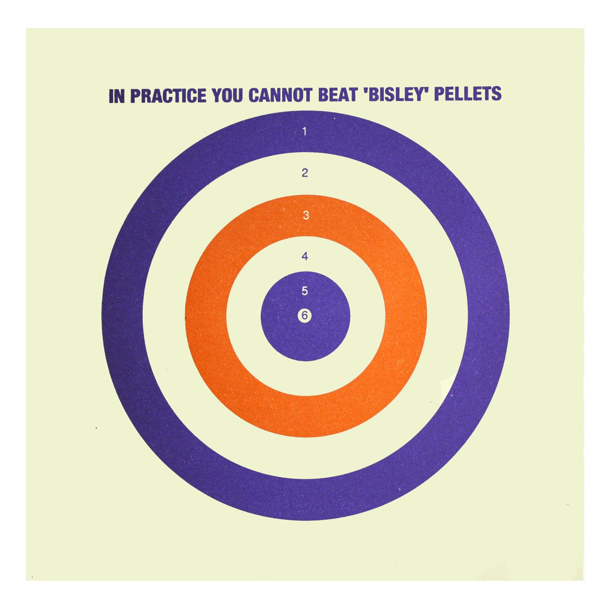 Bisley 14cm Single Targets Economy Card Grade 2, Pack Of 100
