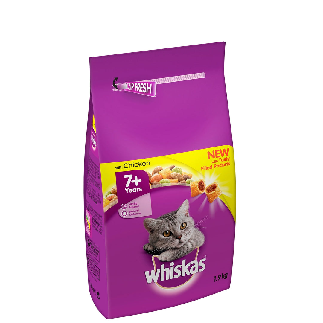 Whiskas 7+ Senior Cat Complete Dry with Chicken 1.9kg