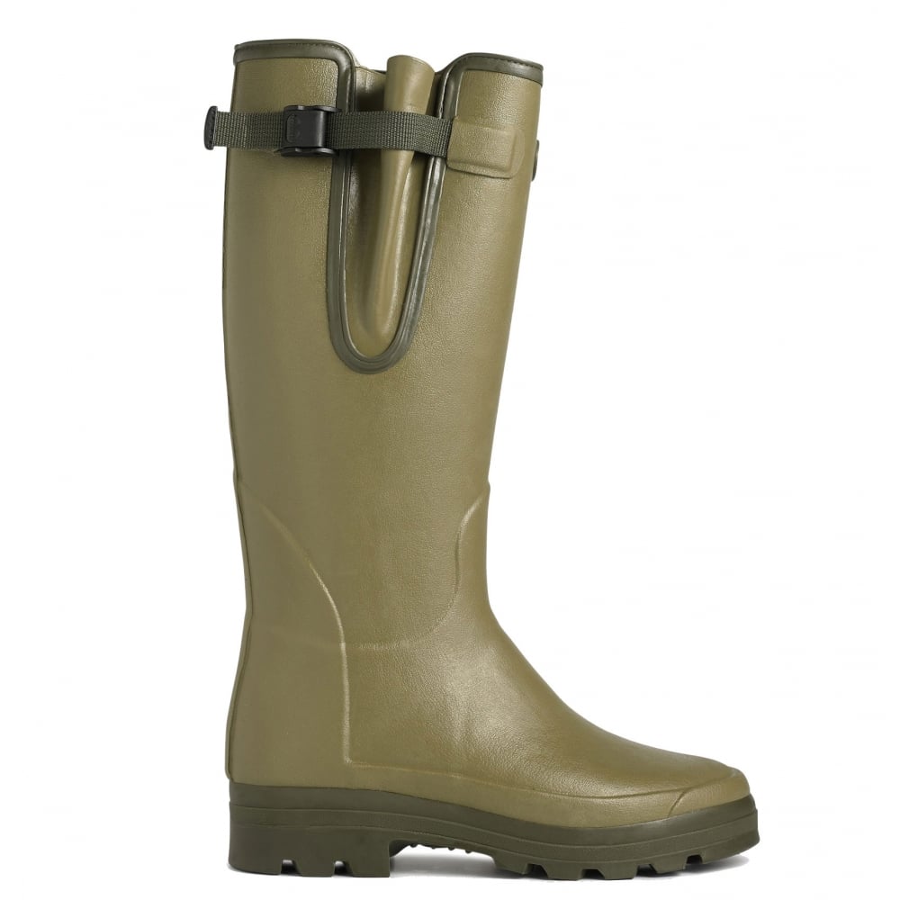 The Le Chameau Mens Vierzonord Neoprene Lined Wellies in Green#Green