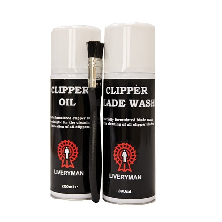 Liveryman Kit Cura Clipper Lama Olio Lavaggio E Spazzola Cavallo Bovini - Foto 2