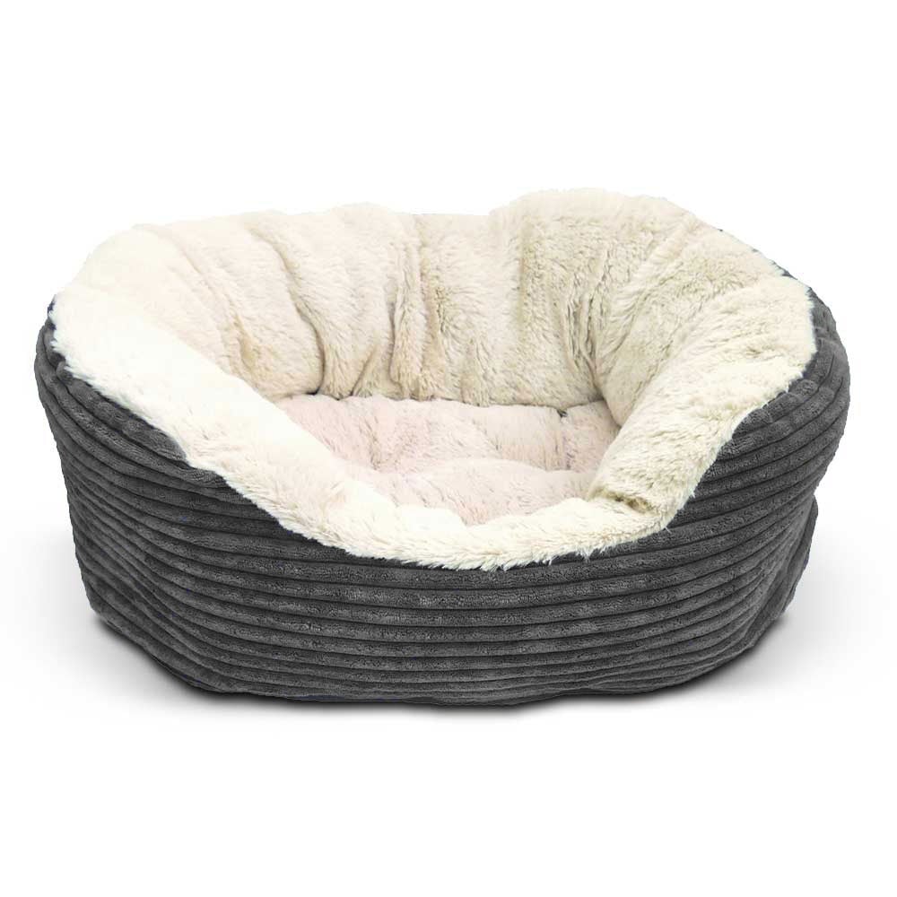 The Rosewood 40 Winks Cord Jumbo Pet Bed in Grey