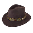 The Hicks & Brown Suffolk Fedora with Pheasant Wrap Feathers in Cinnamon#Cinnamon