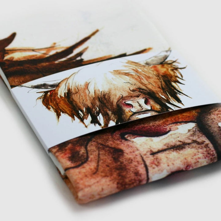 Clare Baird Highland Cow Tea Towel