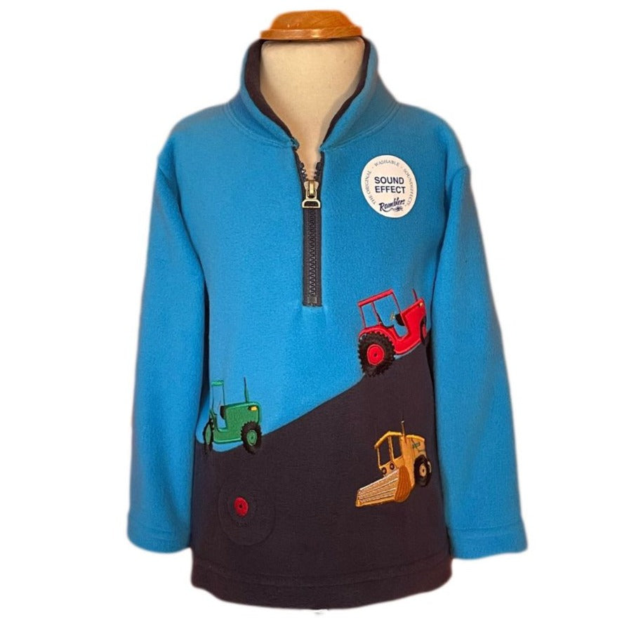 The Ramblers Childs Sound Effect Zip Neck Fleece in Blue#Blue