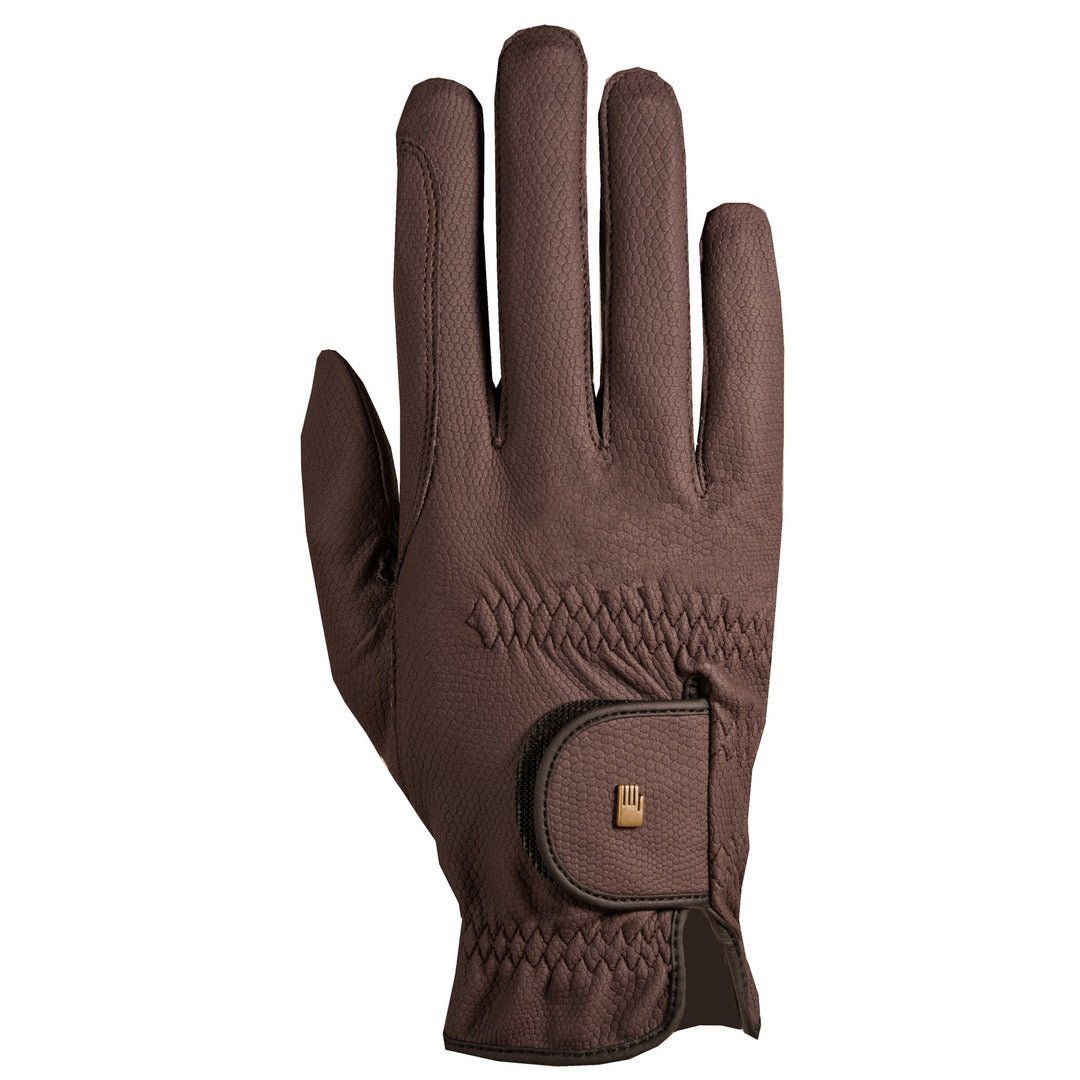 The Roeckl Roeck-Grip Chester Competition Gloves in Dark Brown#Dark Brown