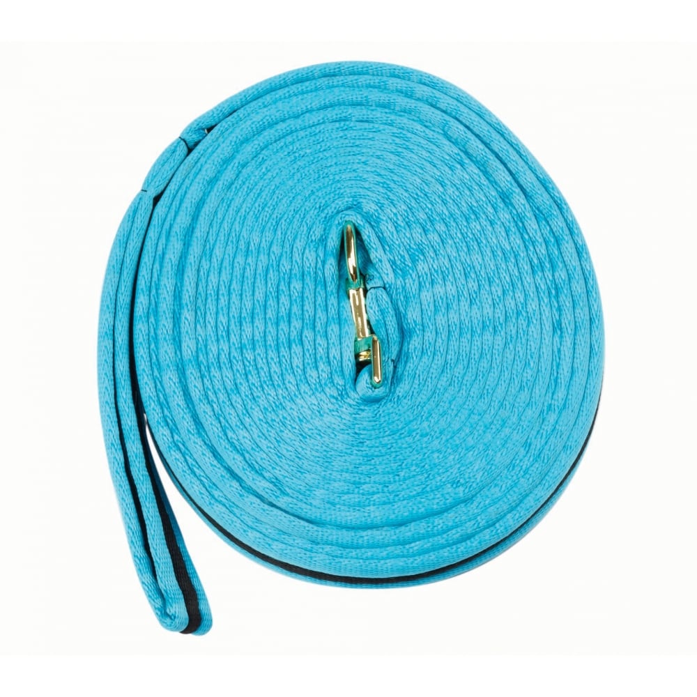 The Kincade Brights 8mtr Two Tone Padded Lunge Rein in Blue#Blue