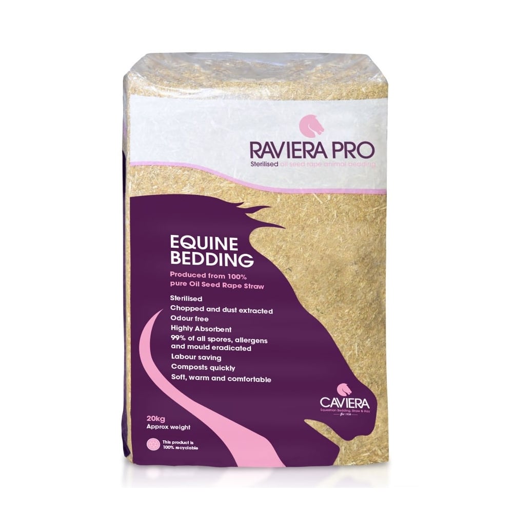 Raviera Pro Sterilised Rapeseed Straw Bedding 20kg