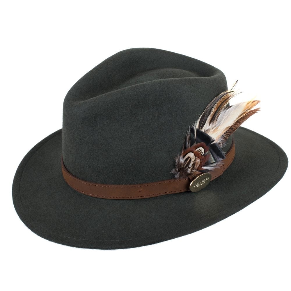 Hicks & Brown Suffolk Fedora with Gamebird Feathers