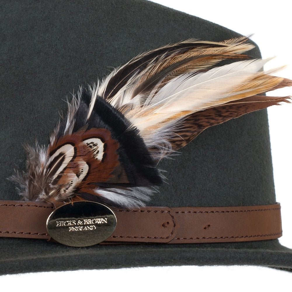Hicks & Brown Suffolk Fedora with Gamebird Feathers