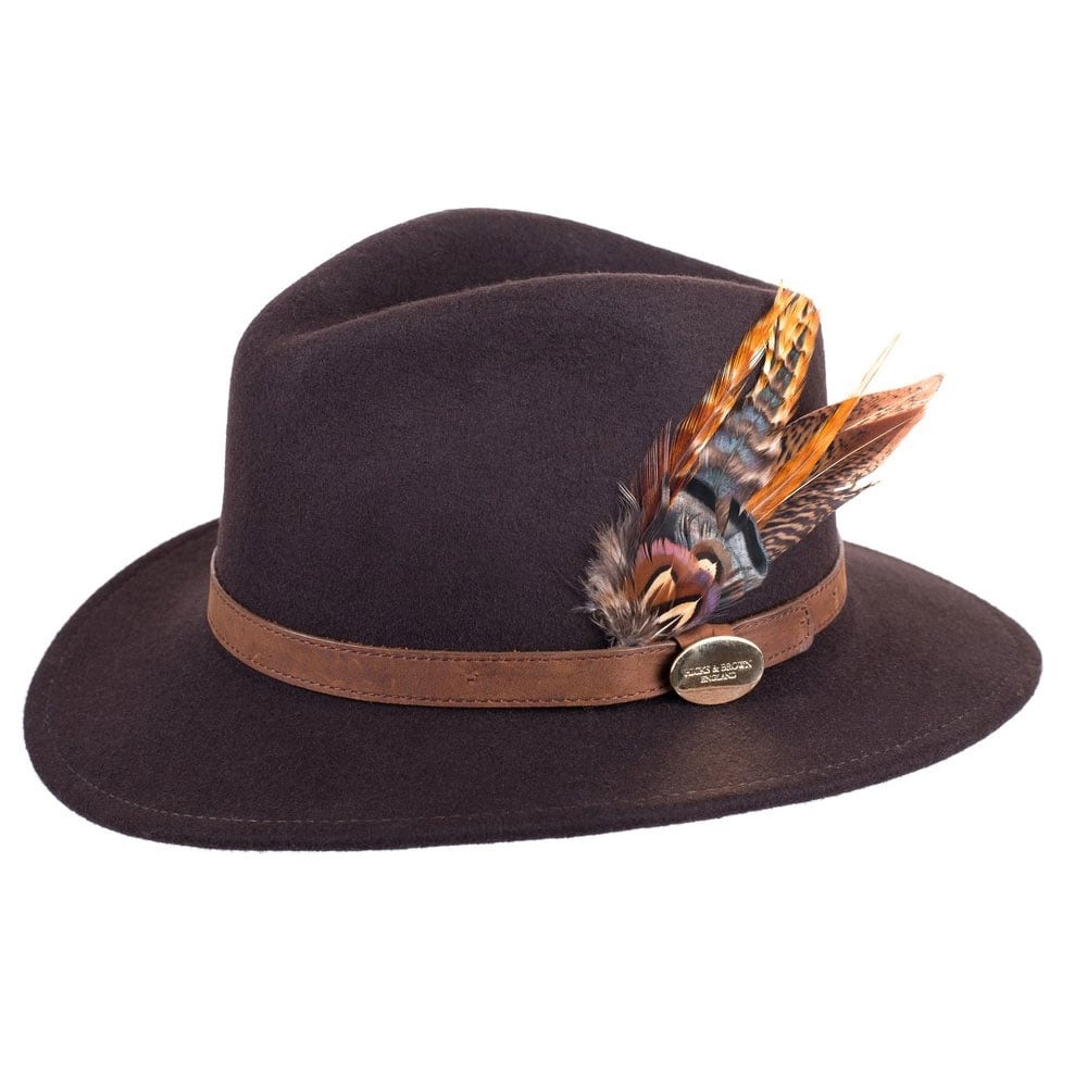 Hicks & Brown Suffolk Fedora with Gamebird Feathers
