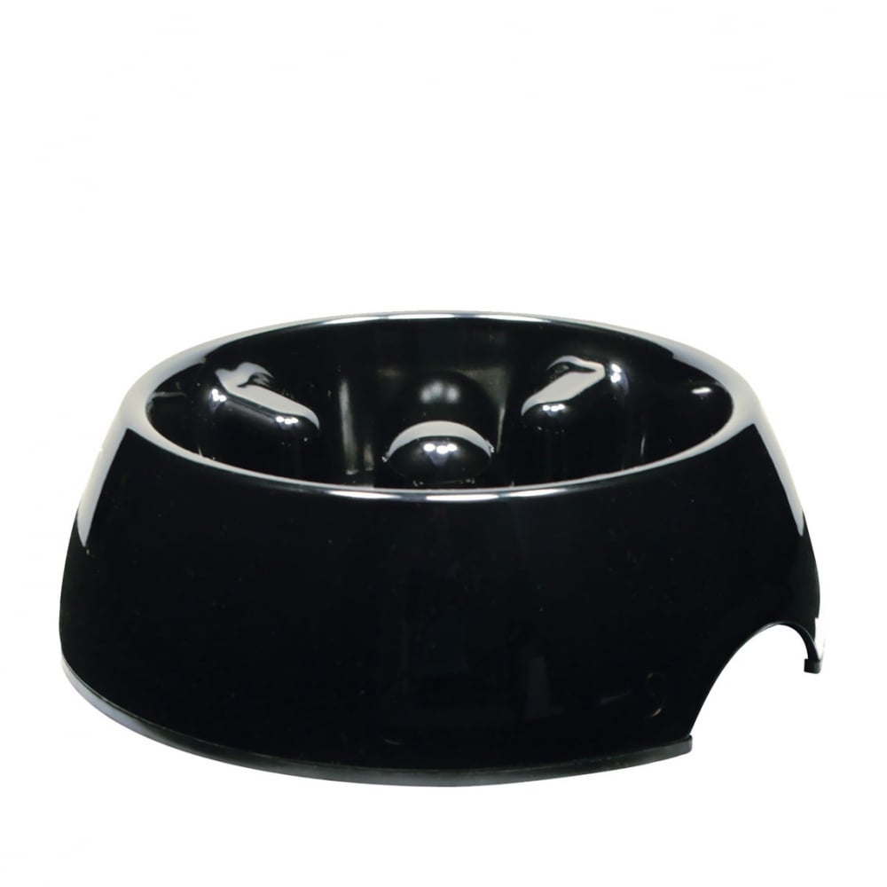 The Dogit Anti Gulping Bowl in Black#Black