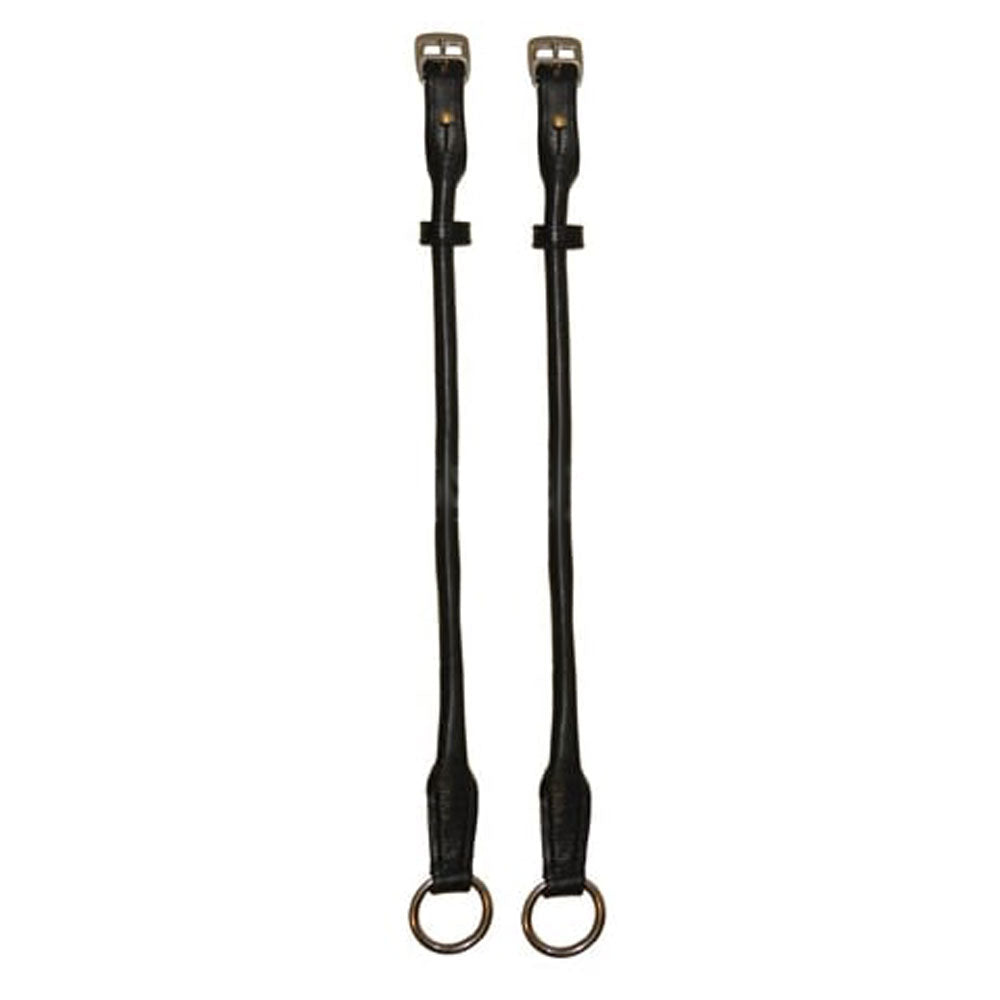 The Neue Schule Rolled Leather Running Lever Cheeks in Black#Black