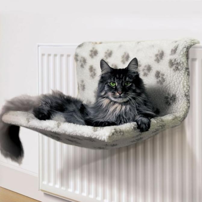 The Danish Design Kumfy Kradle Radiator Cat Bed in White Narrow#White Narrow