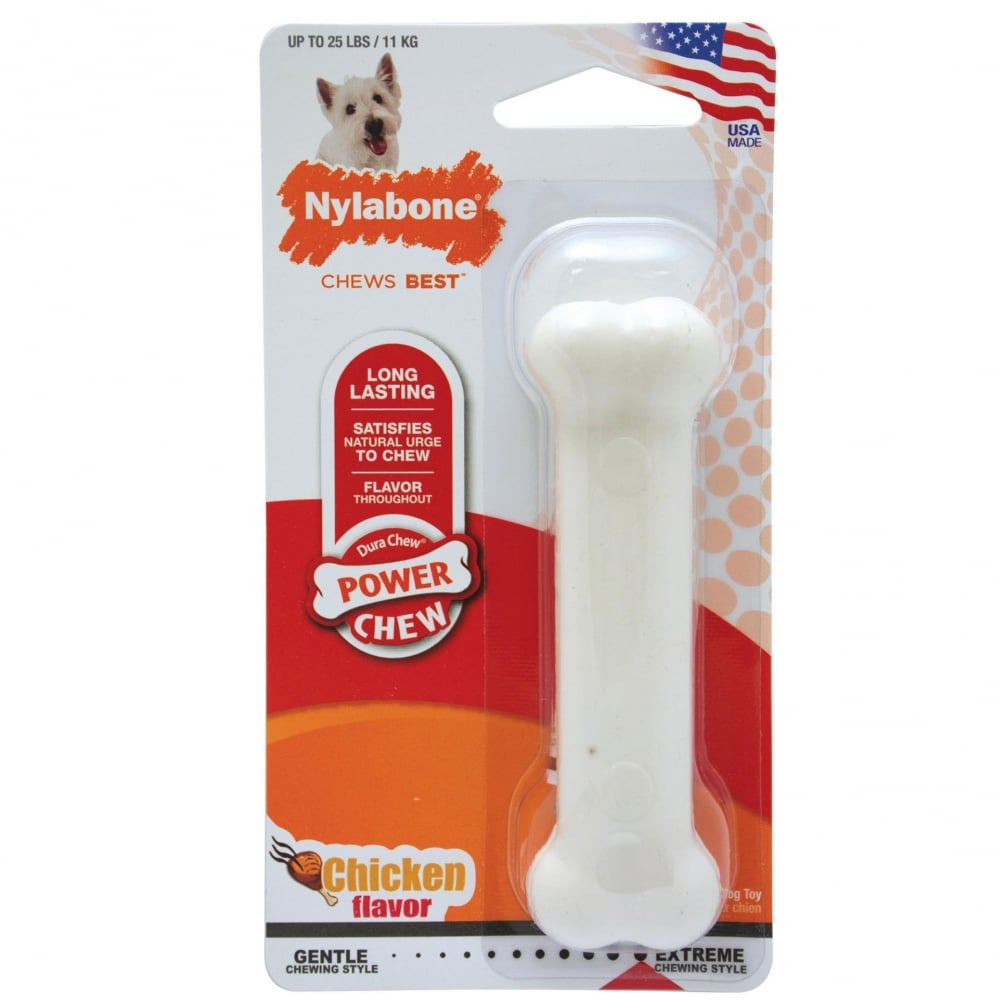 The Nylabone Chicken Flavour Power Chew for Dogs in Beige#Beige