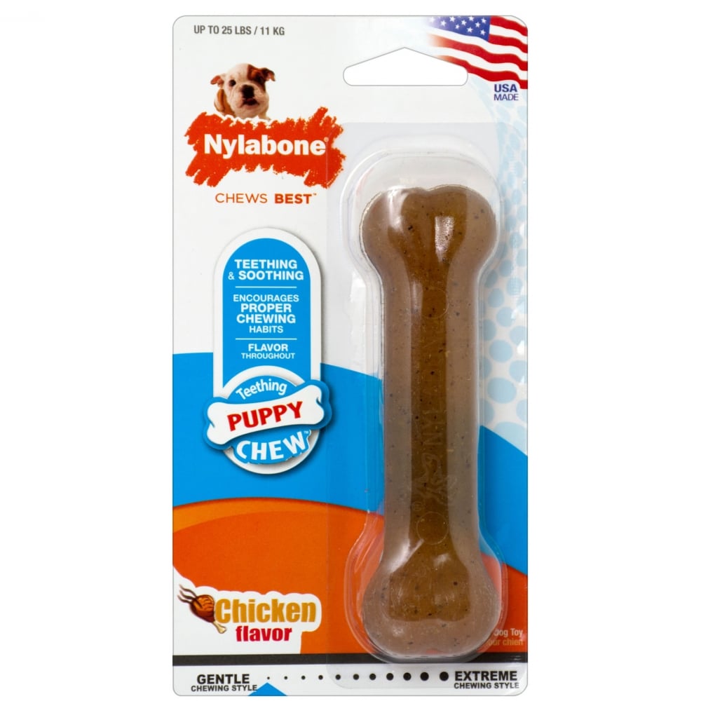 The Nylabone Puppy Chew Bone in Beige#Beige