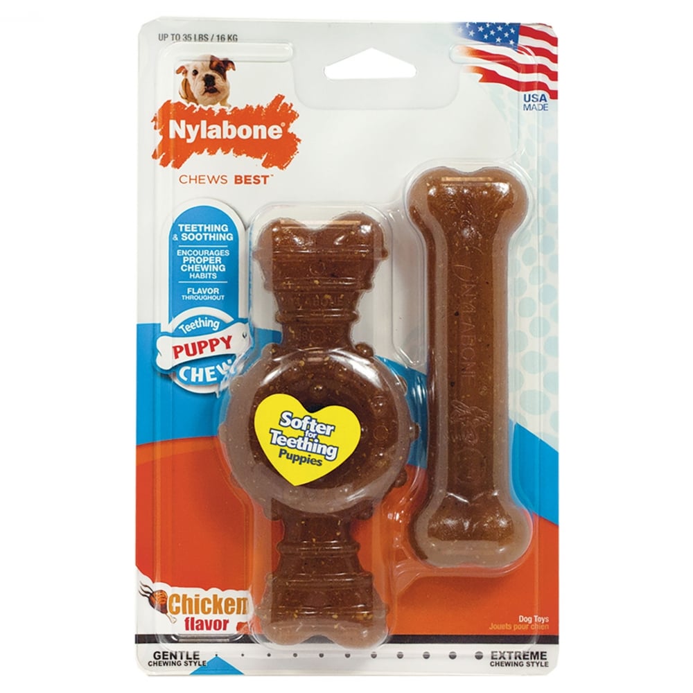 Nylabone Puppy Teething Twin Pack