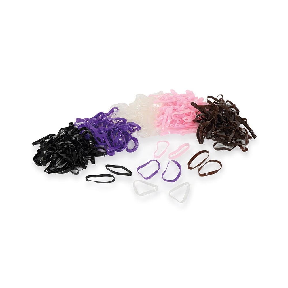 The Shires Silicone Plaiting Bands in Black#Black