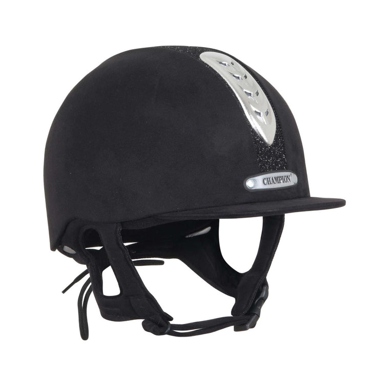 The Champion Junior X-Air Dazzle Plus Riding Hat in Black#Black