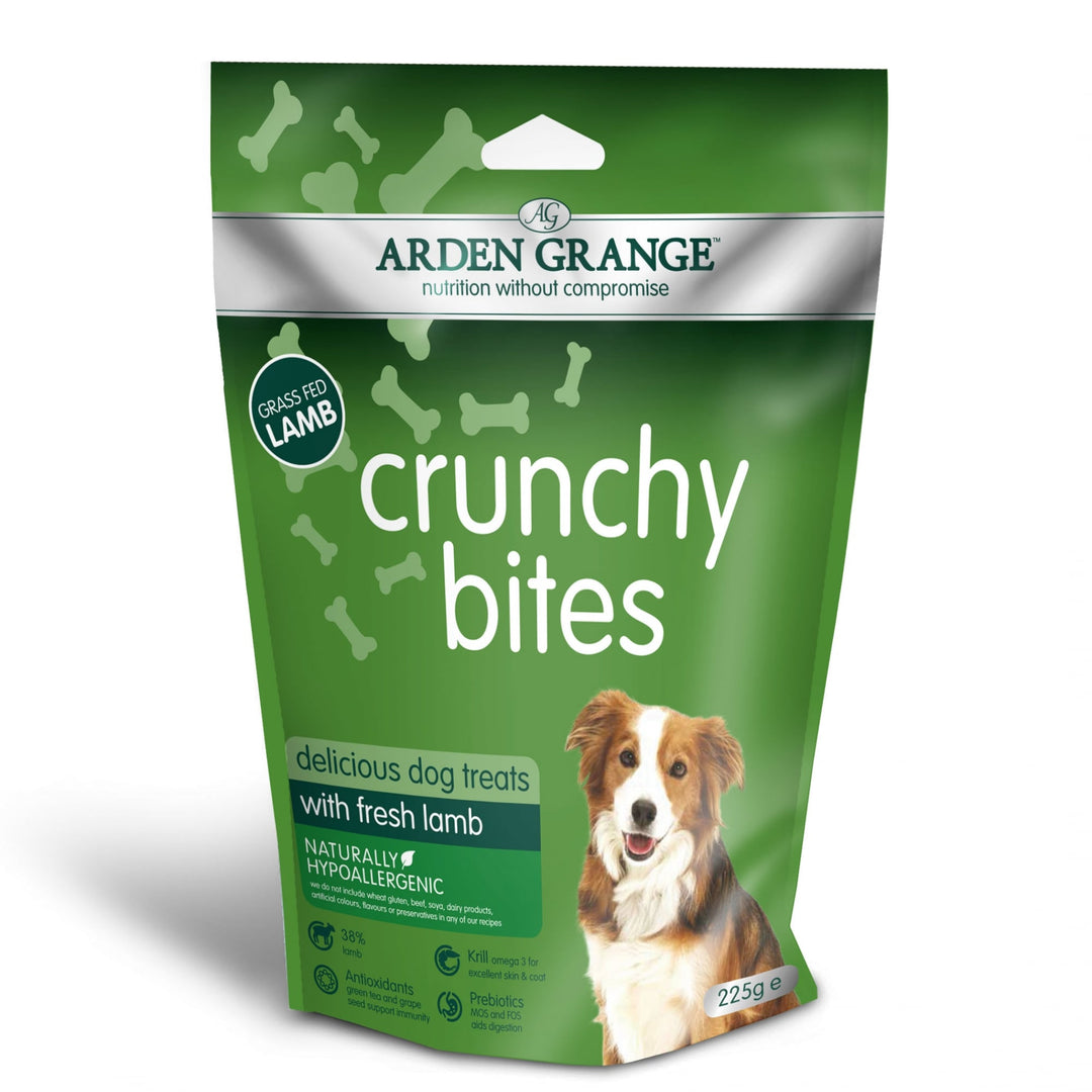 Arden Grange Crunchy Bites Dog Treats with Lamb 225g