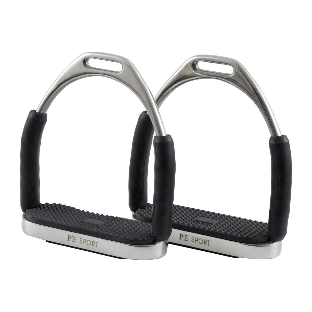 The Premier Equine Stainless Steel Flexi Stirrups in Silver#Silver