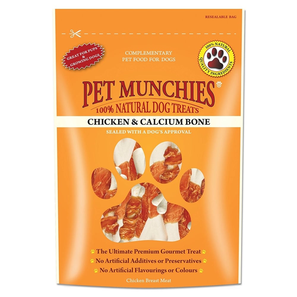 Pet Munchies Chicken & Calcium Bone Dog Treats 100g