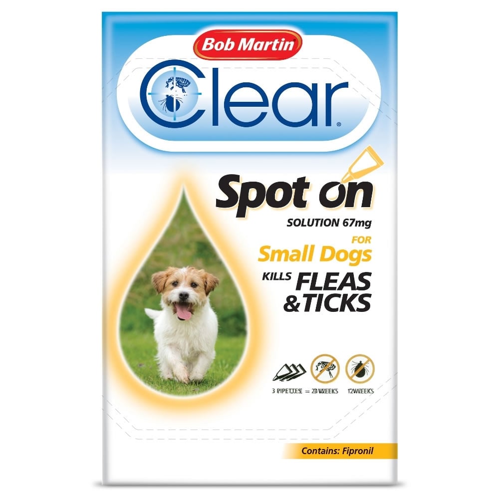 Flea Clear Spot On for Small Dogs 3 Pips