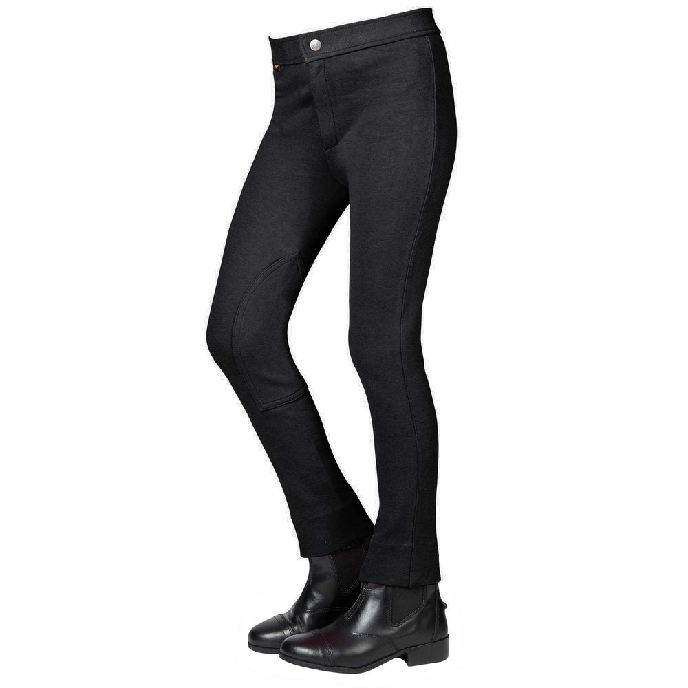 The Saxon Childs Warm Up II Jodhpurs in Black#Black