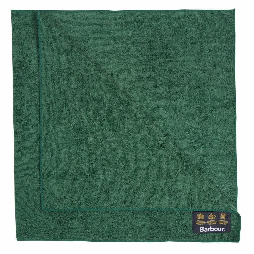 The Barbour Micro Fibre Dog Towel in Green#Green
