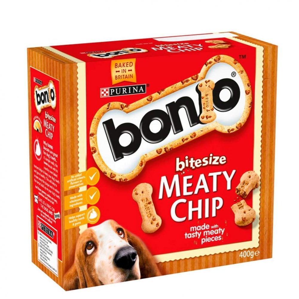 Bonio Meaty Chip Bitesize Dog Treats 400g